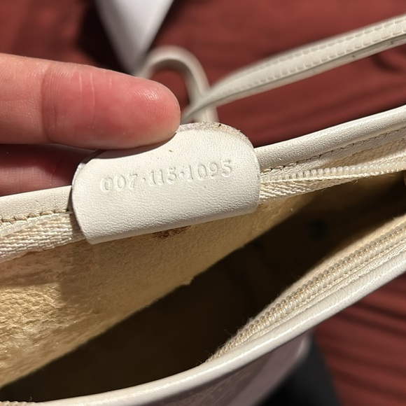Vintage White Monogram Small Gucci Shoulder Purse - Picture 5 of 7